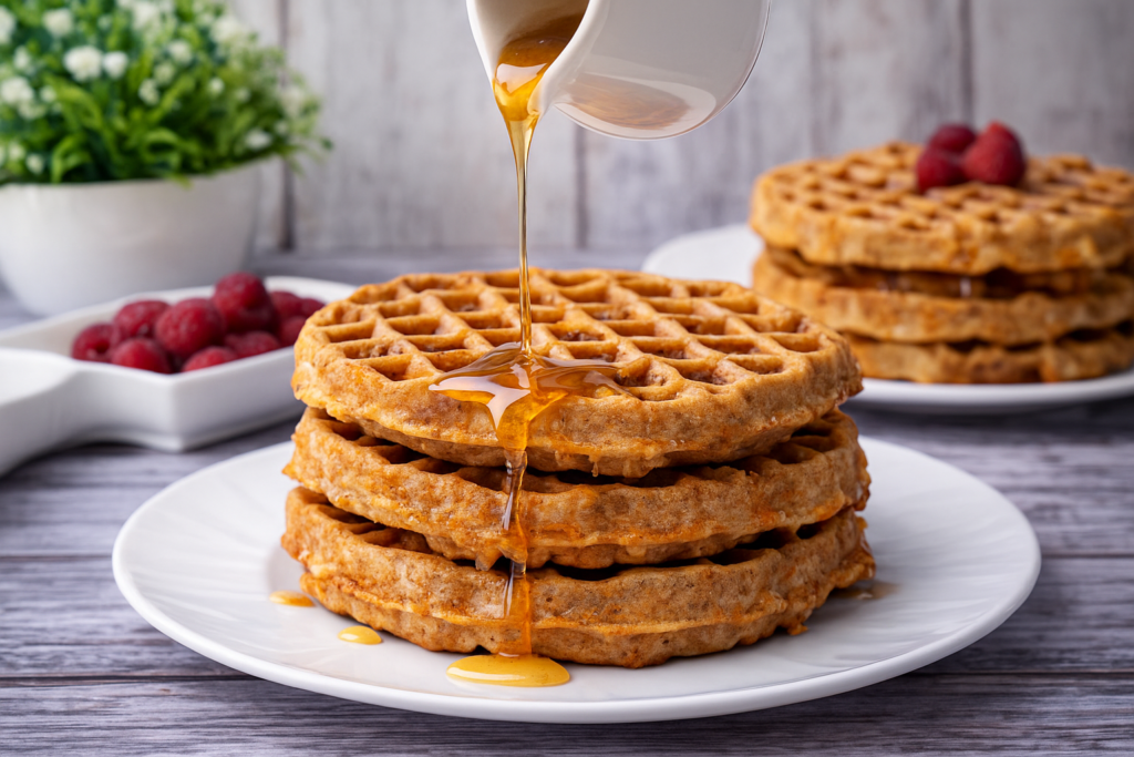 Gofres de manzana y zanahoria sin azúcar