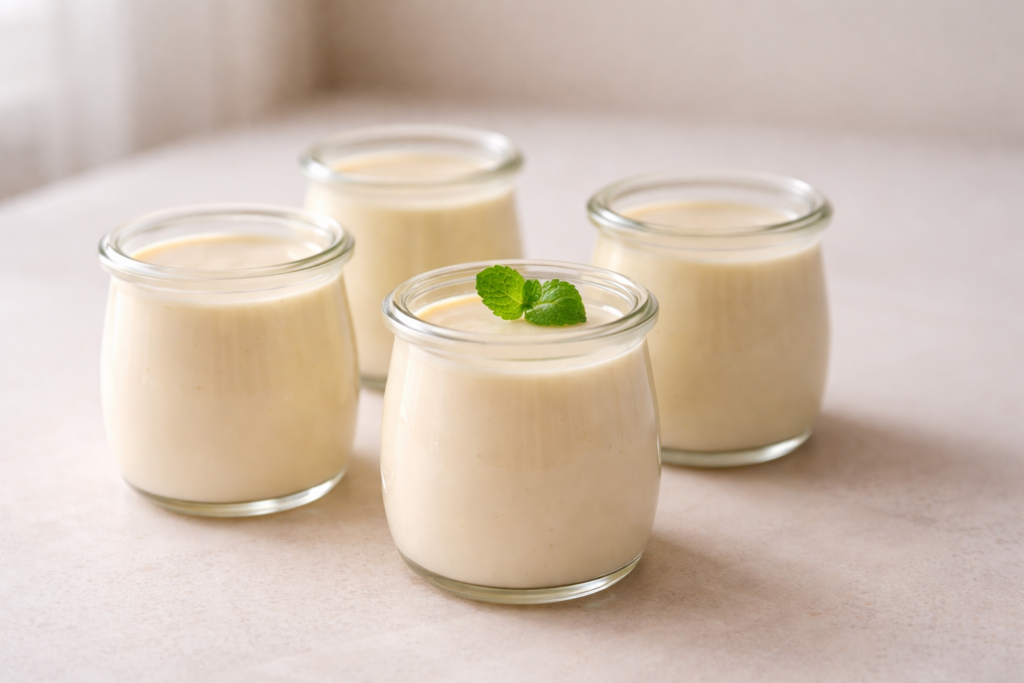 Panna cotta de vainilla sin azúcar